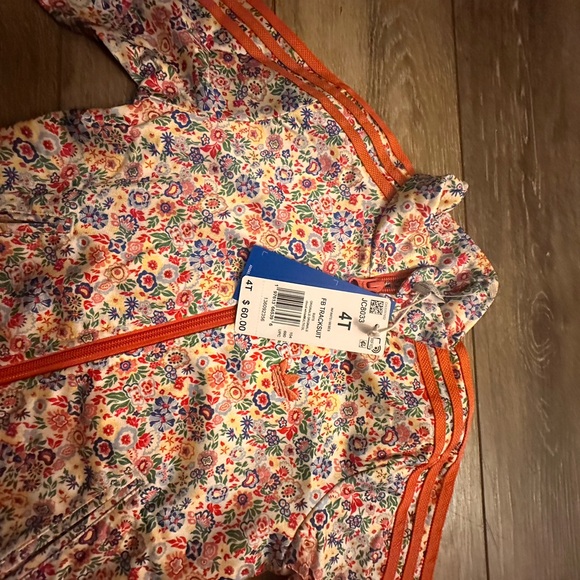 Adidas Kids Floral Tracksuit – Size 4T (NWT) - Picture 2 of 3